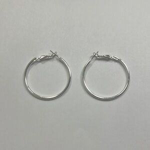 Elegant Silver Hoop Earrings